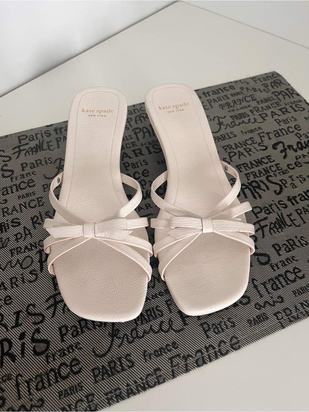 Kate Spade Carolina white heeled sandals